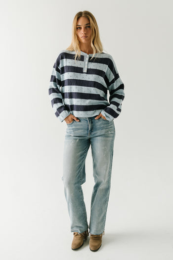 Cecelia Striped Sweater in Blue