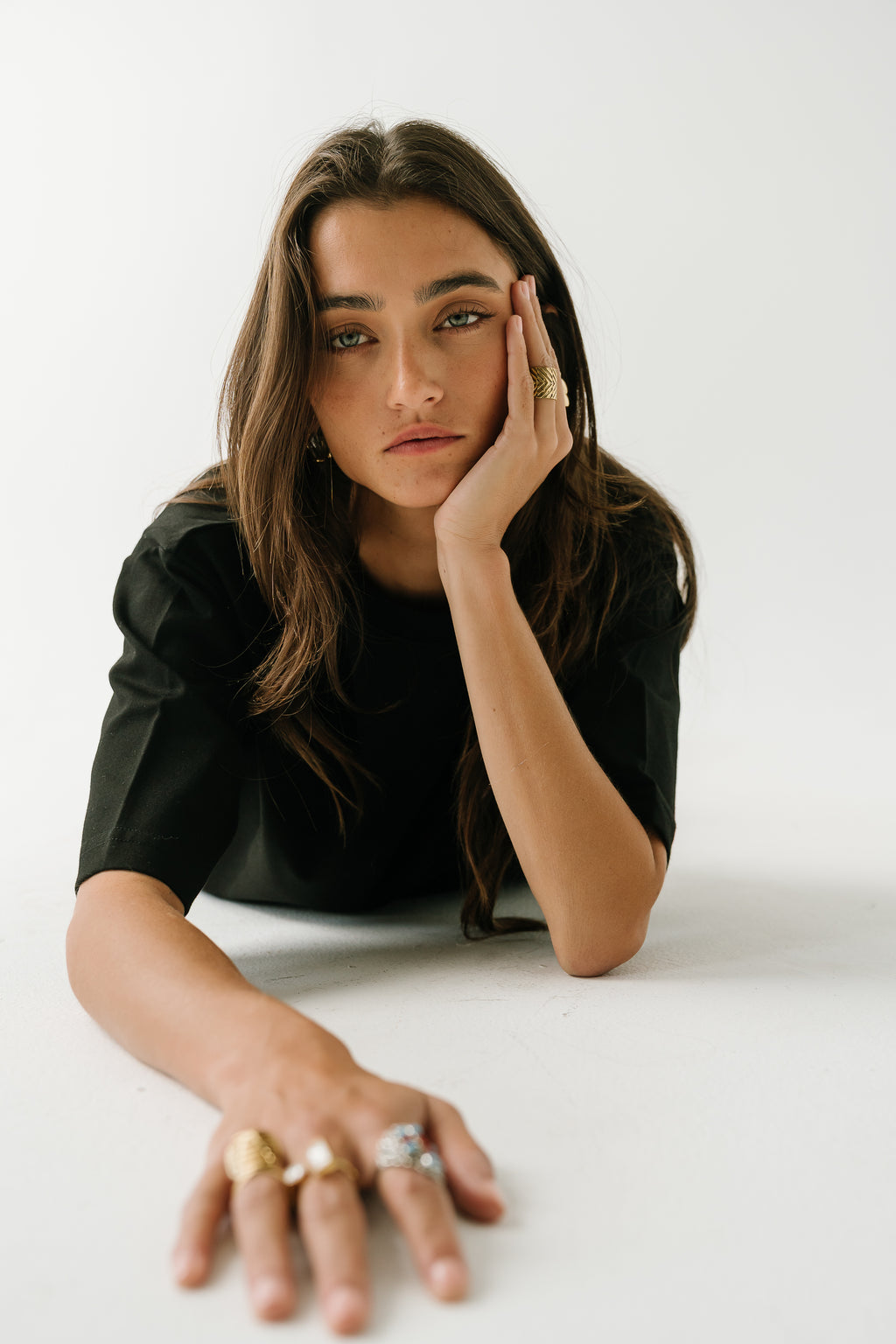 Gabi Oversized Tee in Black