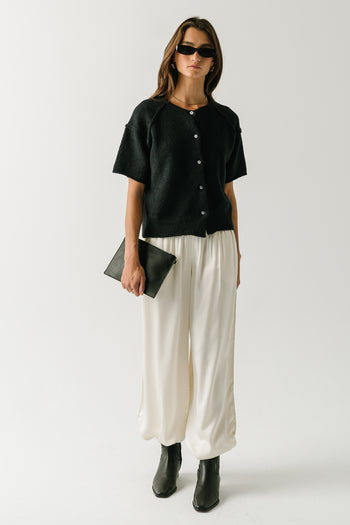 Skye Button Down Sweater in Midnight
