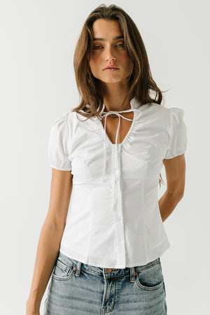 Harper Button Down Top in White