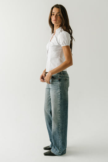 Harper Button Down Top in White