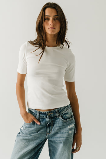 Laney Fitted Top in Ivory