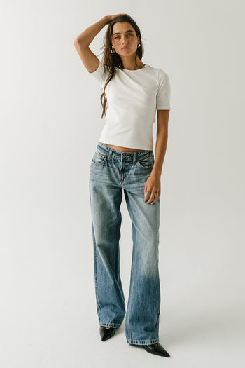 Laney Fitted Top in Ivory