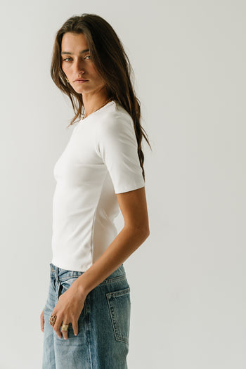 Laney Fitted Top in Ivory