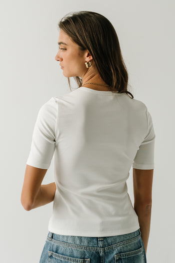 Laney Fitted Top in Ivory