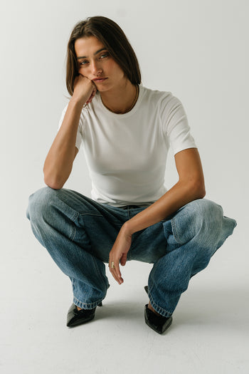 Laney Fitted Top in Ivory