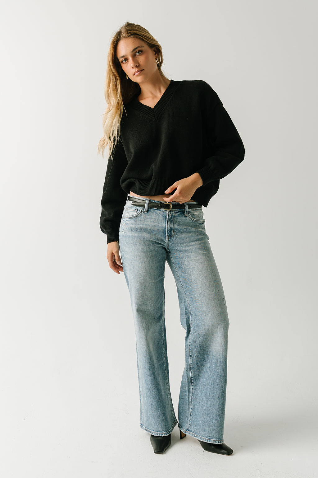 Jolene Knit Sweater in Black