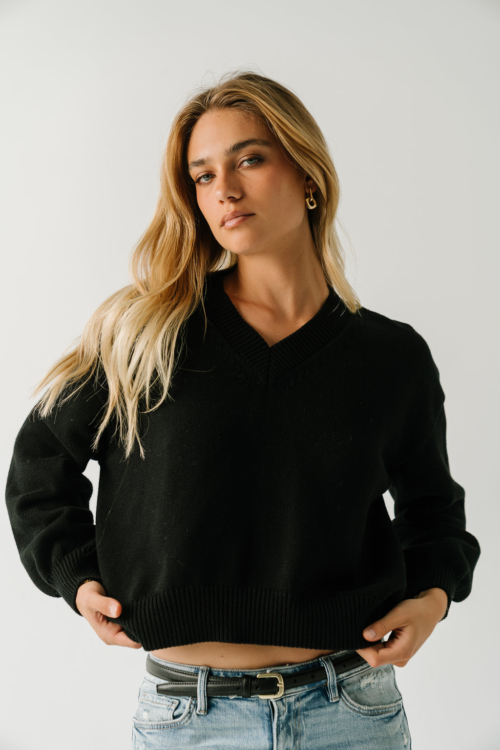 Jolene Knit Sweater in Black