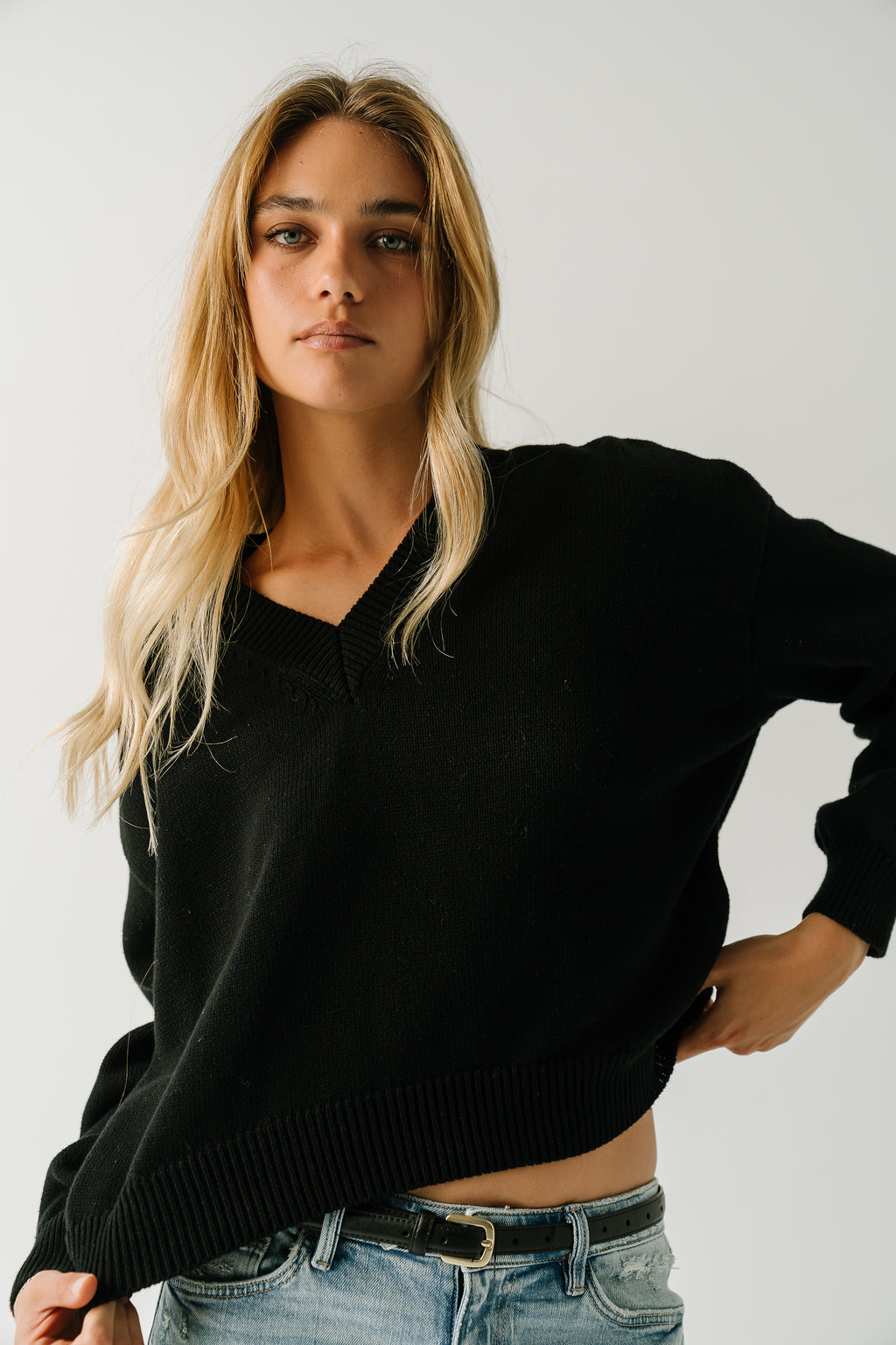 Jolene Knit Sweater in Black