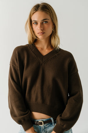 Jolene Knit Sweater in Brown