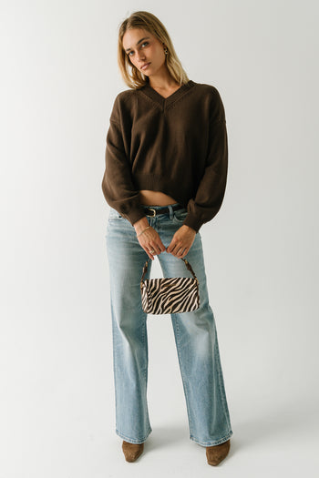 Jolene Knit Sweater in Brown