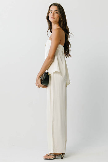 Brynn Strapless Satin Top