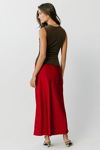 Aliza Ruched Top in Brown