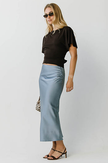 Cass Bat Wing Top in Brown
