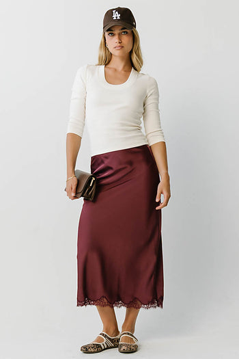Skyler Fitted Top in Ivory