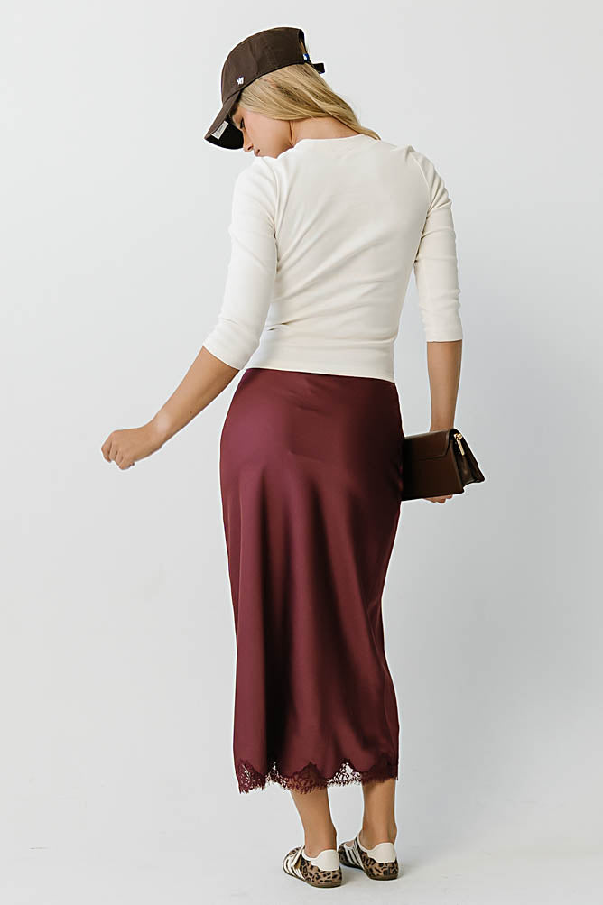 Skyler Fitted Top in Ivory