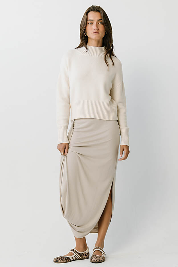 Tatum Turtle Neck Sweater in Ivory