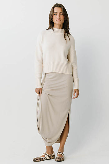 Tatum Turtle Neck Sweater in Ivory