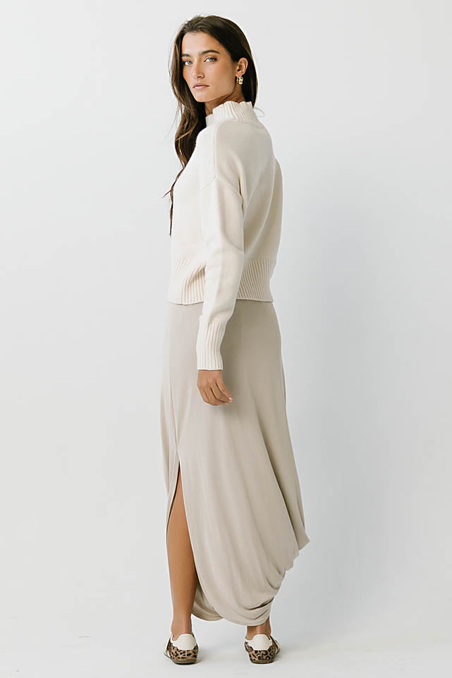 Raven Bubble Maxi Skirt in Ivory