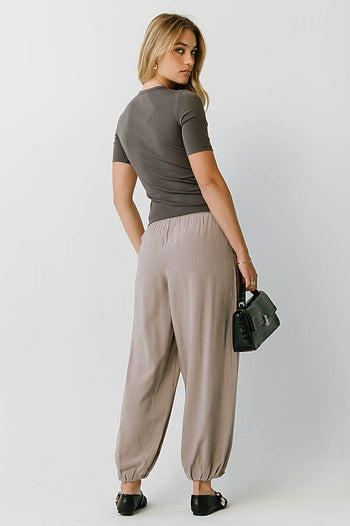 Laney Fitted Top in Charcoal