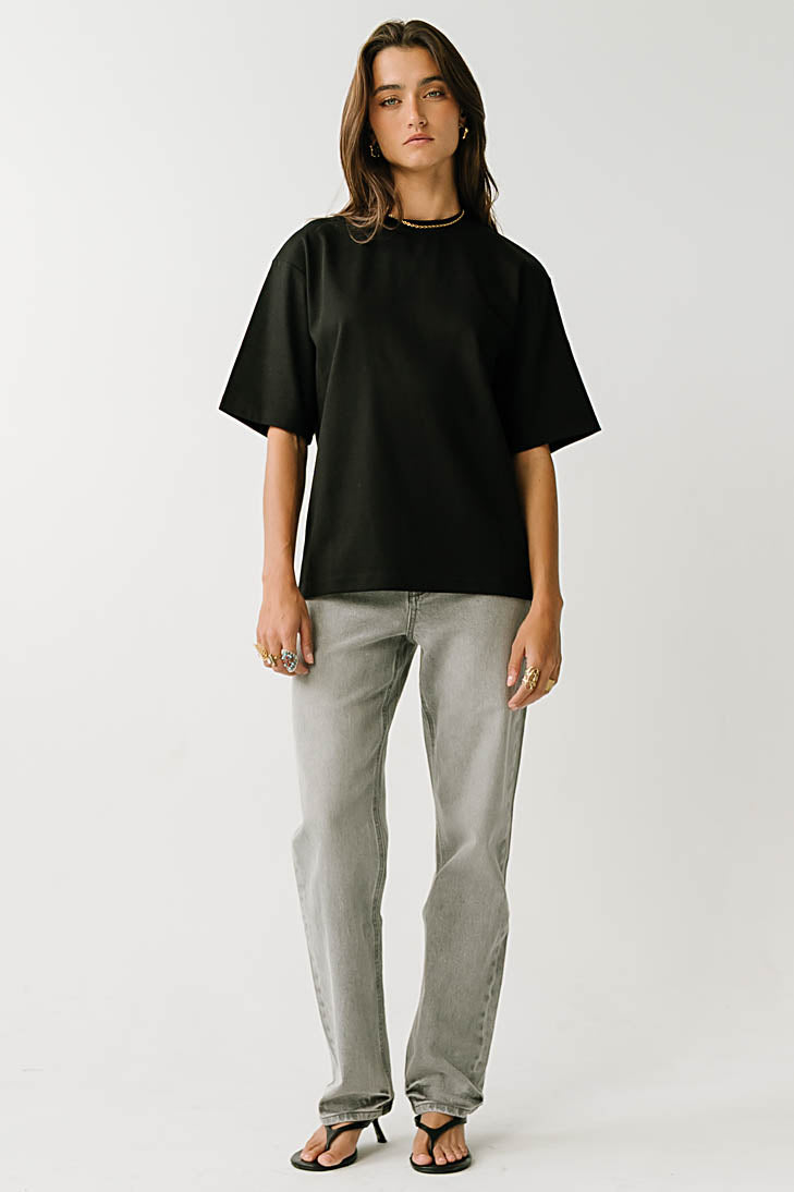 Gabi Oversized Tee in Black
