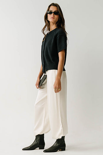 Skye Button Down Sweater in Midnight