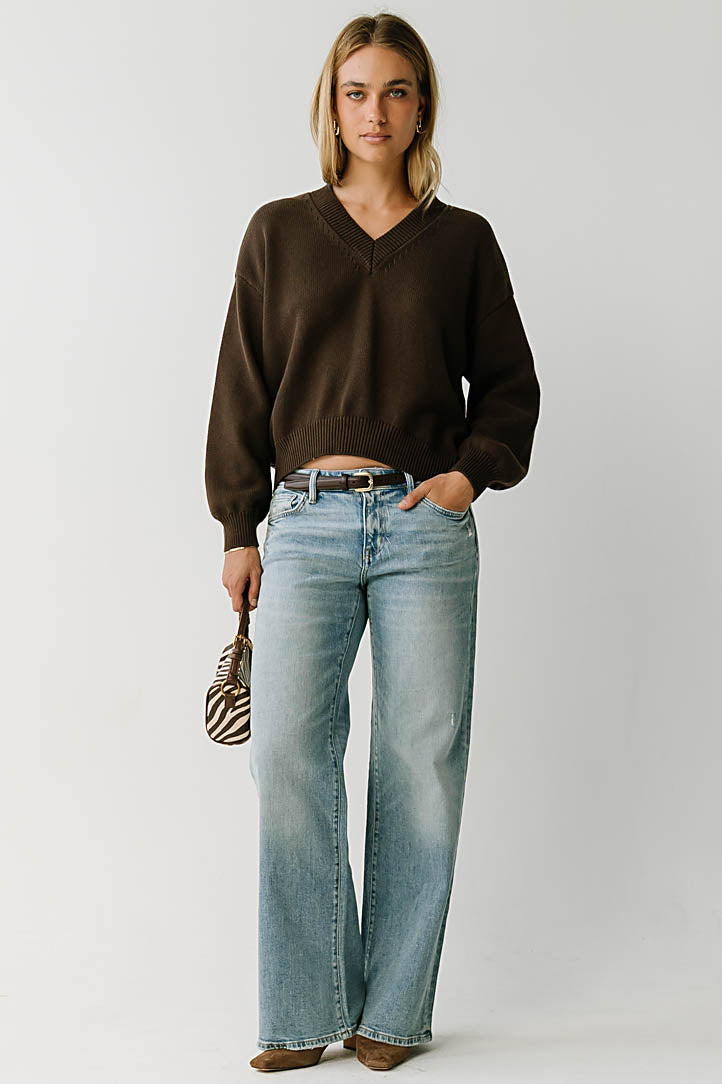 Jolene Knit Sweater in Brown