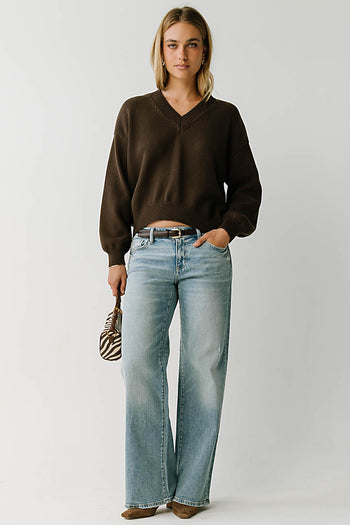 Jolene Knit Sweater in Brown