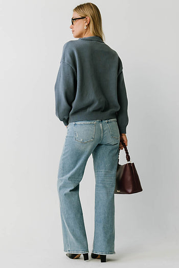 Jolene Knit Sweater in Blue