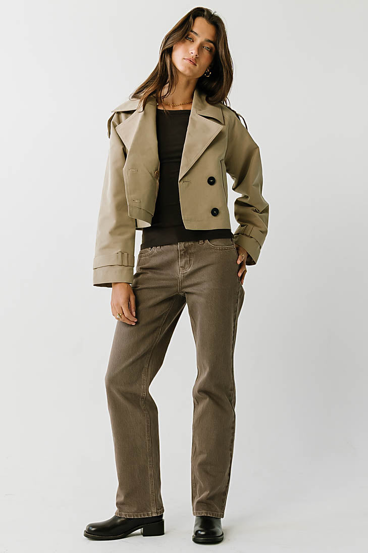Lottie Cropped Trench Coat