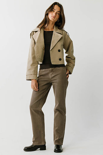 Lottie Cropped Trench Coat