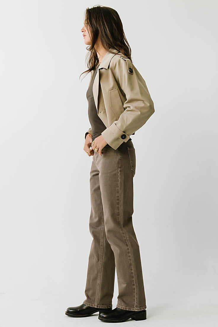Lottie Cropped Trench Coat