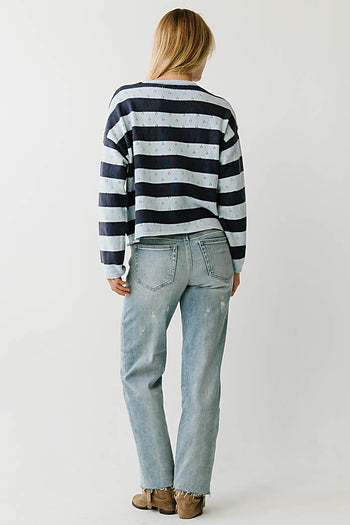 Cecelia Striped Sweater in Blue