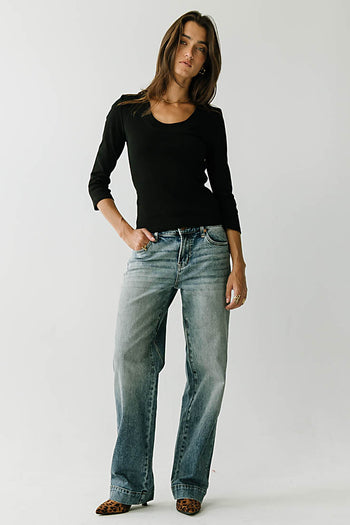 Skyler Fitted Top in Black