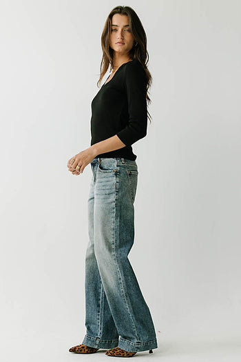 Skyler Fitted Top in Black