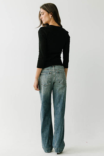Skyler Fitted Top in Black