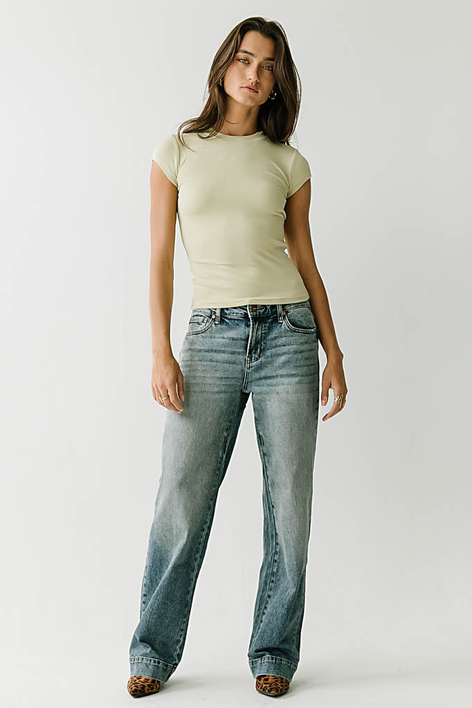 Asher Ribbed Top in Sage - FINAL SALE