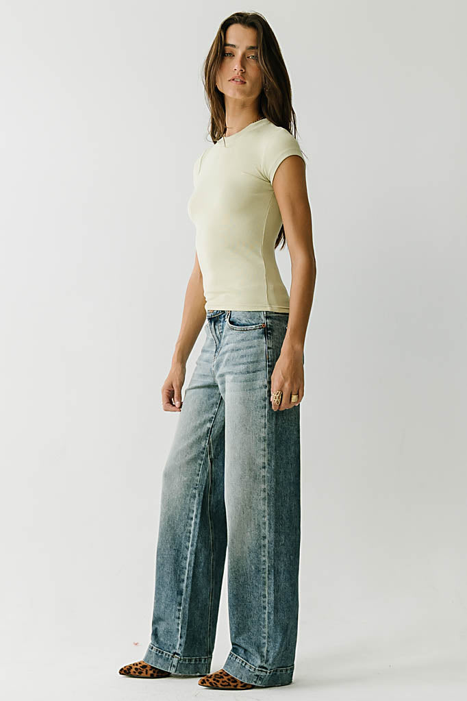 Asher Ribbed Top in Sage - FINAL SALE
