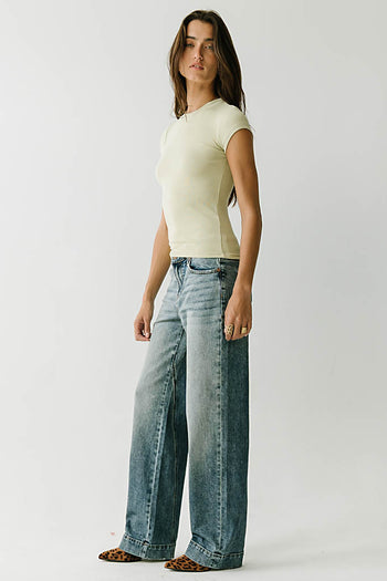 Asher Ribbed Top in Sage - FINAL SALE