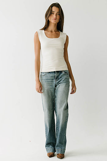 Gianna Tank Top in Ecru