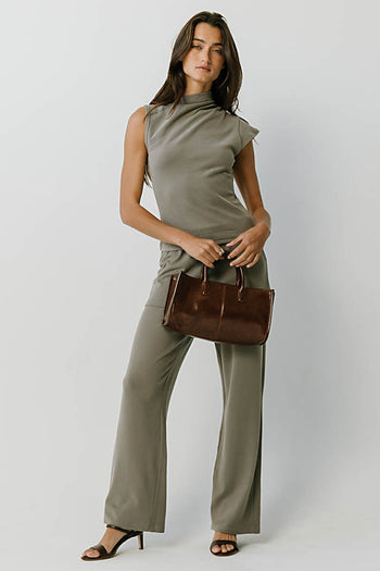 Renata Asymmetrical Top in Grey