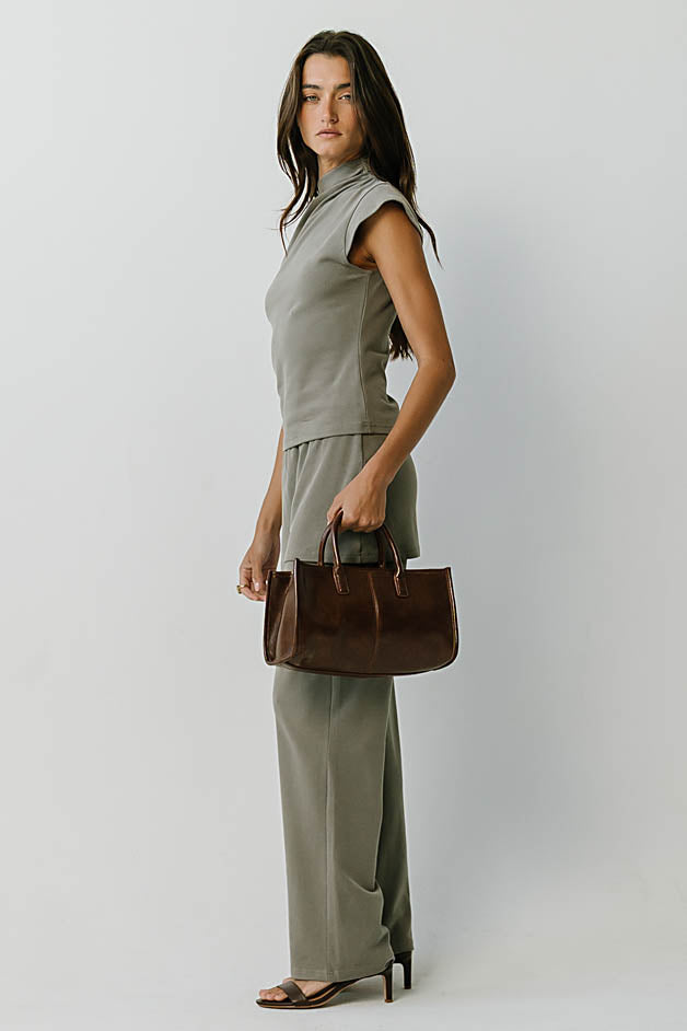 Renata Asymmetrical Top in Grey