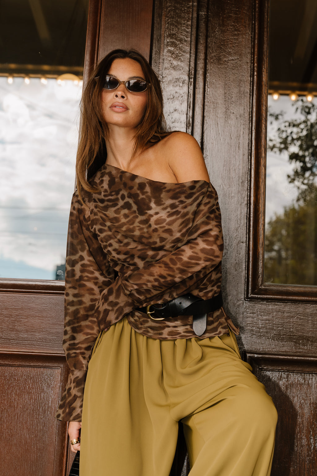 Alicia Sheer Leopard Top