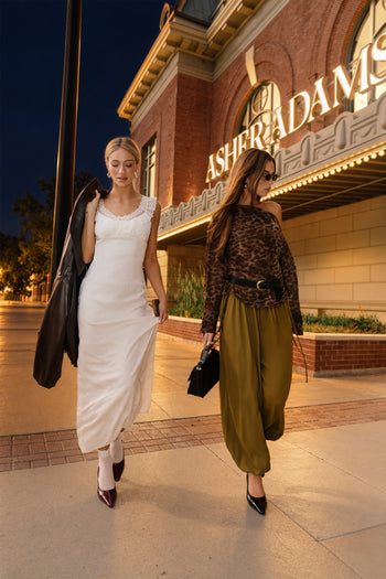 Sutton Lace Shoulder Satin Dress
