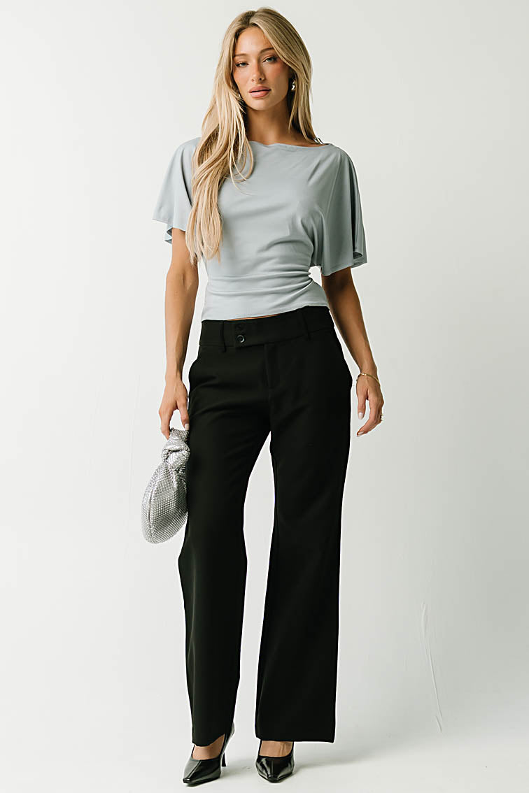 Cass Bat Wing Top in Blue