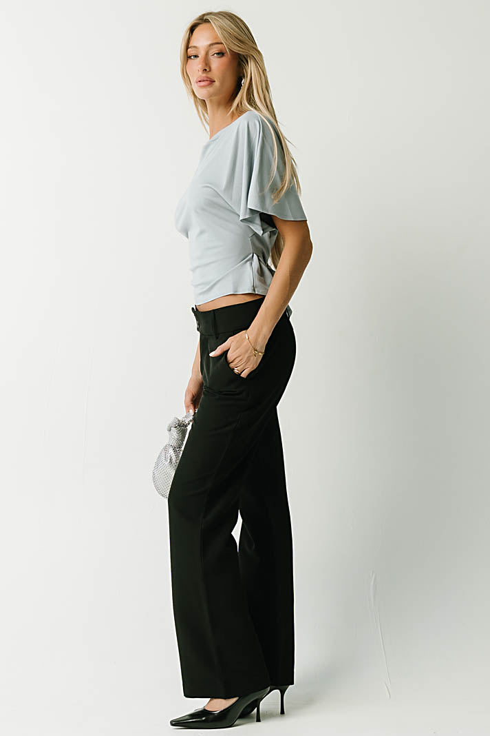 Cass Bat Wing Top in Blue
