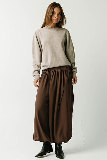 Analia Balloon Pants in Brown