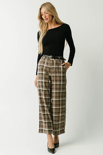 Wren Plaid Wide Leg Pants