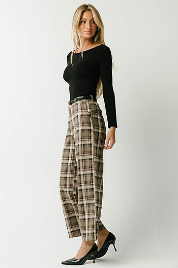 Wren Plaid Wide Leg Pants