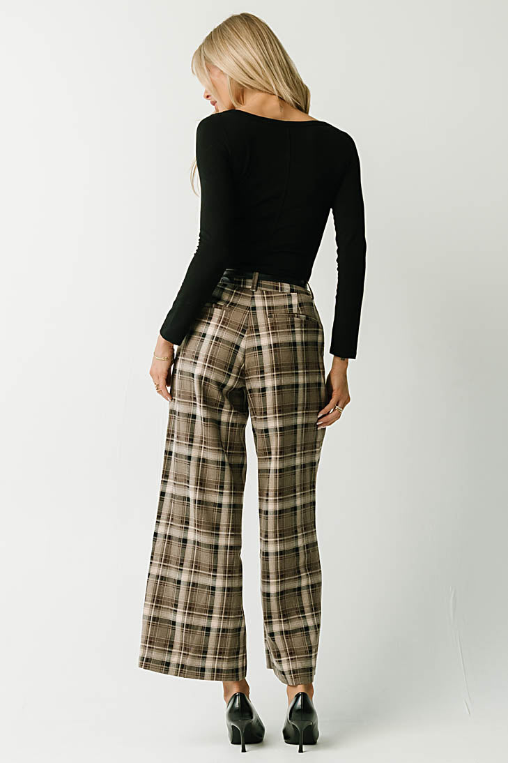 Wren Plaid Wide Leg Pants